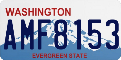 WA license plate AMF8153