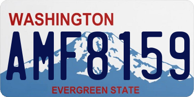 WA license plate AMF8159