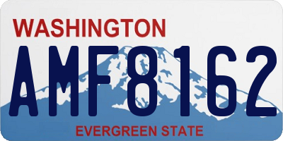 WA license plate AMF8162