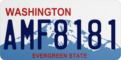 WA license plate AMF8181