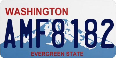 WA license plate AMF8182