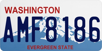 WA license plate AMF8186