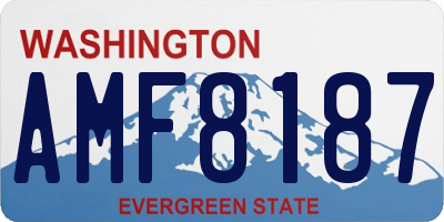 WA license plate AMF8187