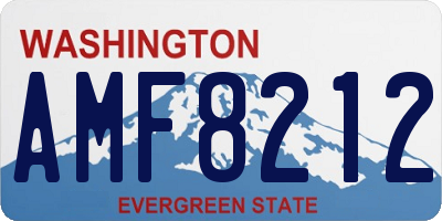 WA license plate AMF8212