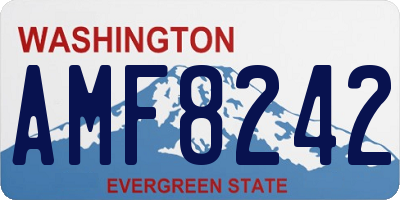 WA license plate AMF8242