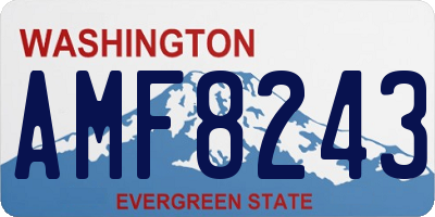 WA license plate AMF8243