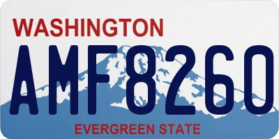 WA license plate AMF8260