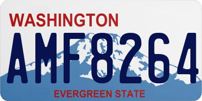 WA license plate AMF8264