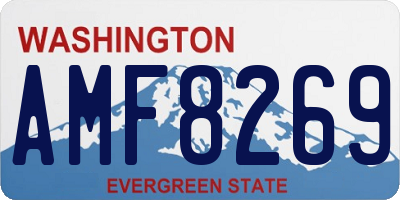 WA license plate AMF8269