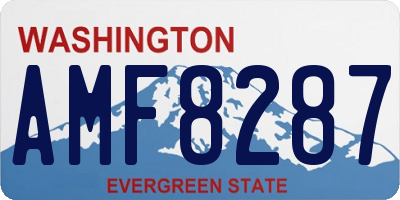 WA license plate AMF8287