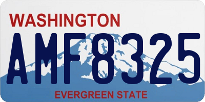 WA license plate AMF8325