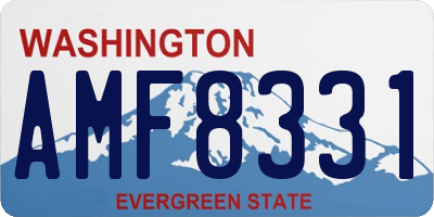 WA license plate AMF8331