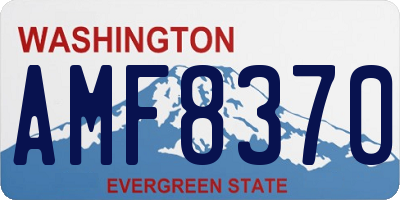 WA license plate AMF8370