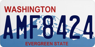 WA license plate AMF8424