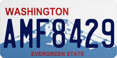 WA license plate AMF8429