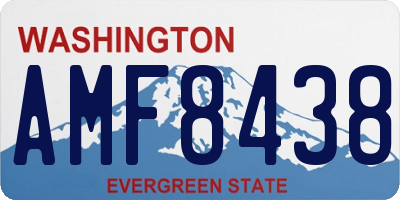 WA license plate AMF8438