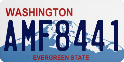 WA license plate AMF8441
