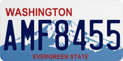 WA license plate AMF8455