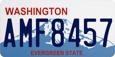 WA license plate AMF8457