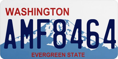 WA license plate AMF8464