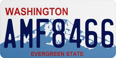 WA license plate AMF8466