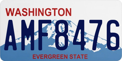 WA license plate AMF8476