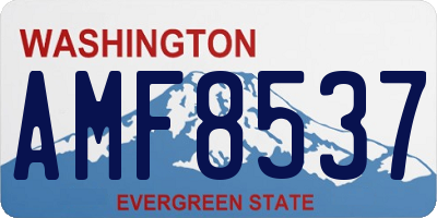 WA license plate AMF8537