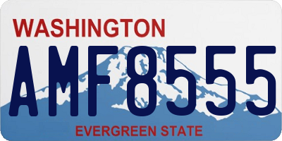 WA license plate AMF8555