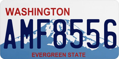 WA license plate AMF8556