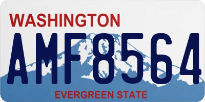 WA license plate AMF8564