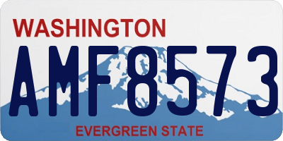 WA license plate AMF8573