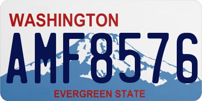 WA license plate AMF8576