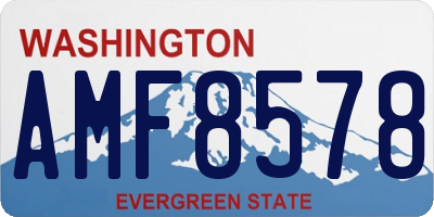 WA license plate AMF8578