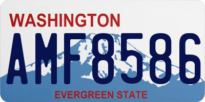 WA license plate AMF8586