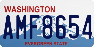 WA license plate AMF8654