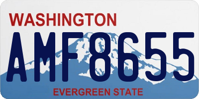 WA license plate AMF8655