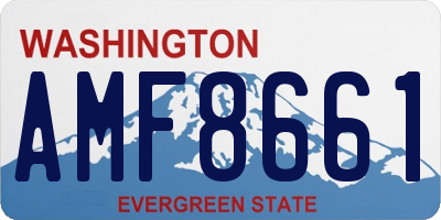 WA license plate AMF8661