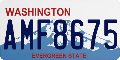 WA license plate AMF8675