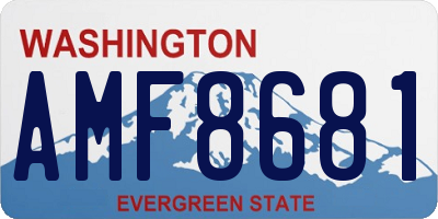 WA license plate AMF8681