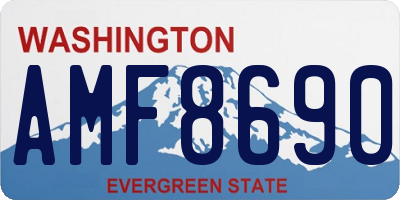WA license plate AMF8690