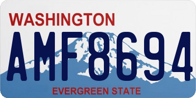 WA license plate AMF8694