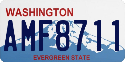 WA license plate AMF8711