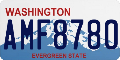 WA license plate AMF8780