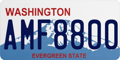 WA license plate AMF8800
