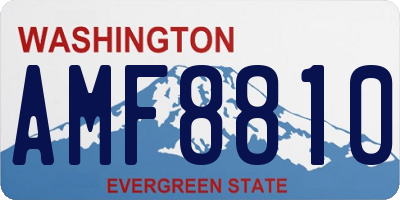 WA license plate AMF8810