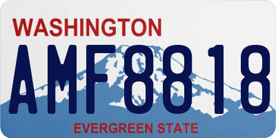 WA license plate AMF8818