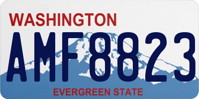 WA license plate AMF8823
