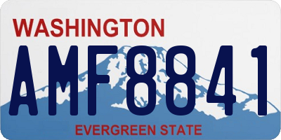 WA license plate AMF8841