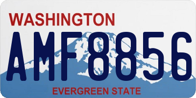 WA license plate AMF8856