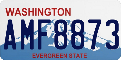 WA license plate AMF8873